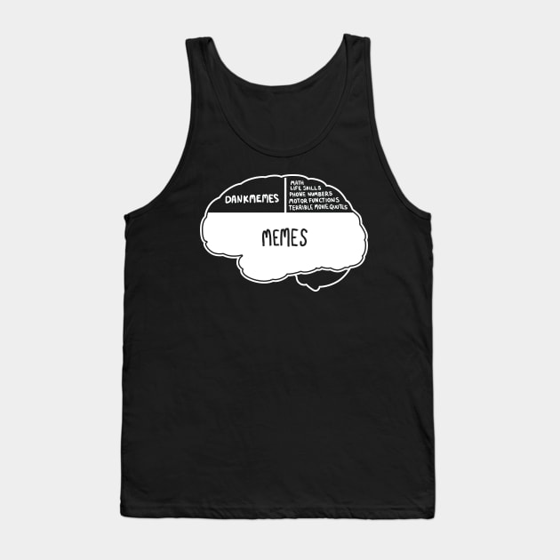 Memes on The Brain Tank Top by caravantshirts